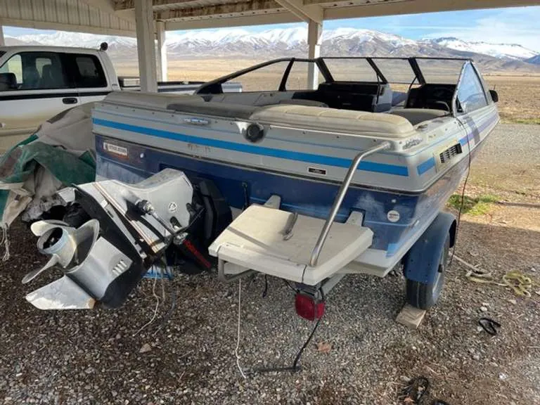 1989 Bayliner Capri 17’ Fishing Boat W/Trailer, sold April 2024