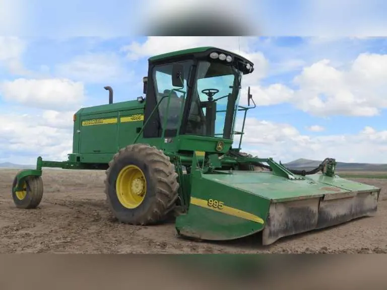 John Deere 4995 Self Propelled Windrower With 995 16' Rotary Header, sold May 2019